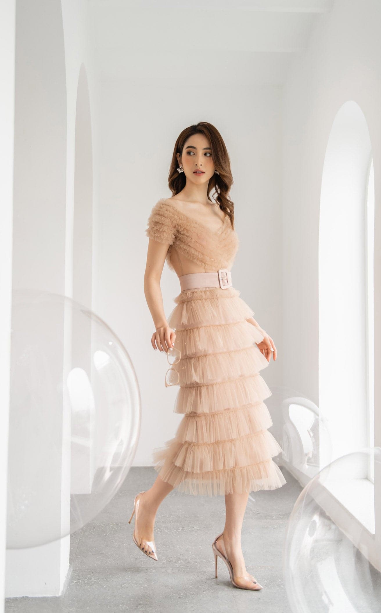 Scallop tulle gown on sale needle and thread