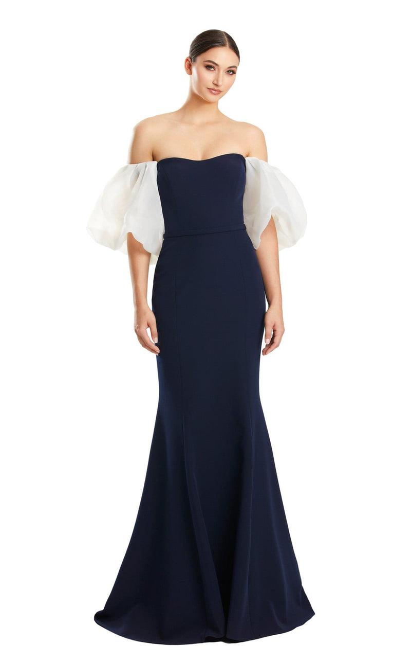 Daymor 1870F23 Dress Navy-White