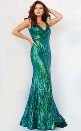 Jovani 23007 Iridescent-Green