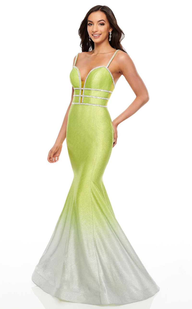 Rachel Allan 7092 Acid-Green-Ombre