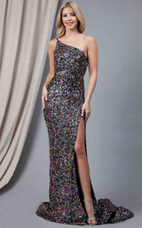 Amelia Couture 7023 Black-Multi