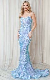 Amelia Couture 7028 Blue