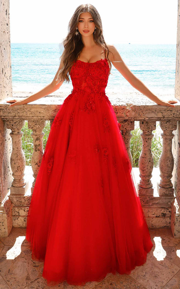 Amelia Couture 7035 Red