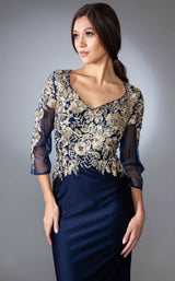 Amelia Couture 7039 Navy