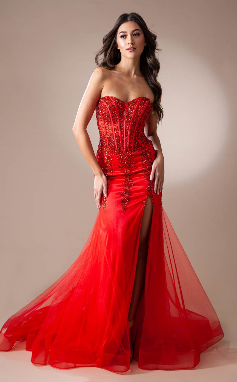 Amelia Couture 7051 Red