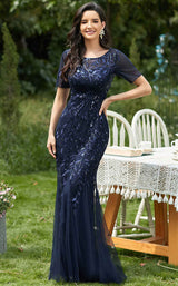 Amelia Couture 7707 Navy