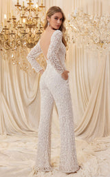 Chandelier 30114 Jumpsuit-White/White