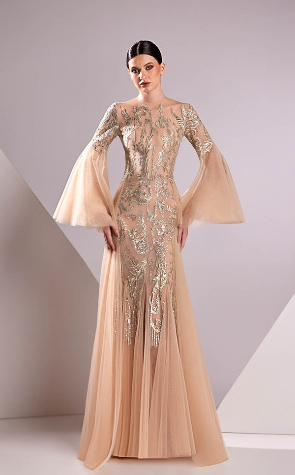 Edward Arsouni Couture FW24912 Nude/Silver