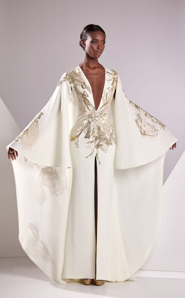 Edward Arsouni Couture FW24914 Ivory/Gold