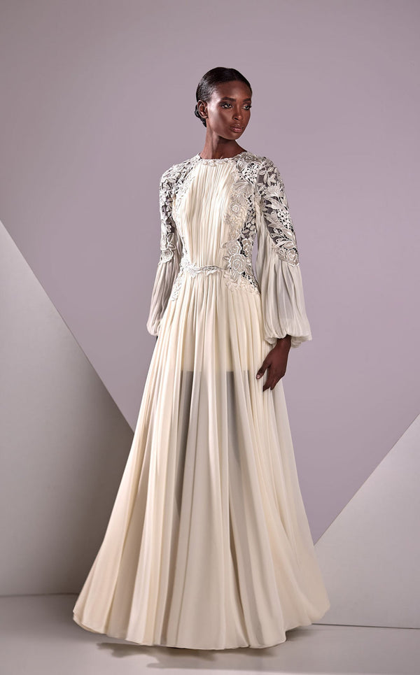 Edward Arsouni Couture FW24915 Ivory/Silver