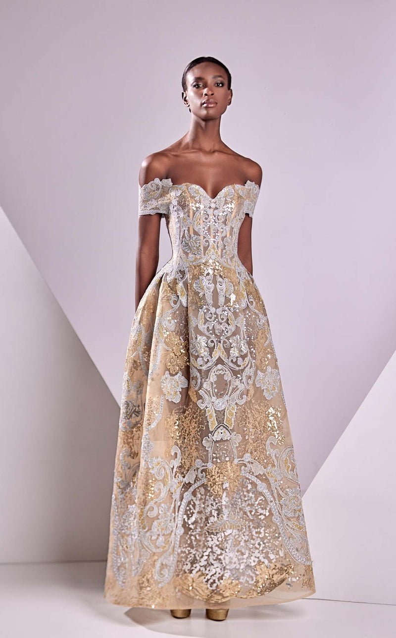 Edward Arsouni Couture FW24918 Ivory/Nude