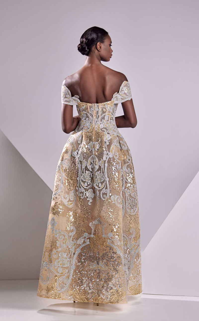 Edward Arsouni Couture FW24918 Ivory/Nude