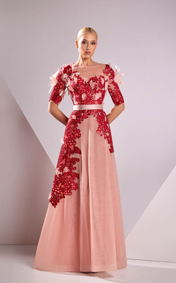 Edward Arsouni Couture FW24933 Red-Pink