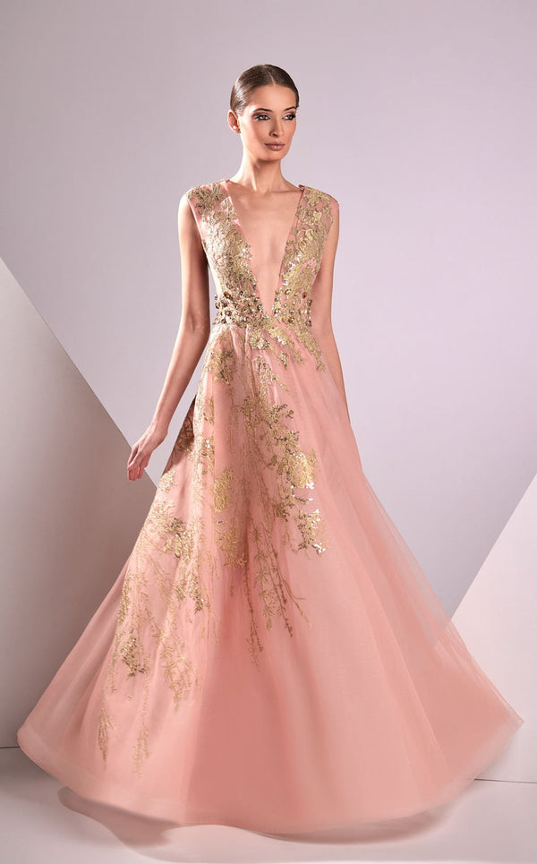 Edward Arsouni Couture FW24934 Pink/Gold