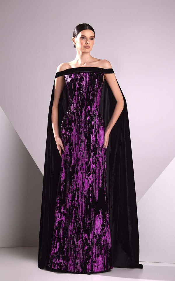 Edward Arsouni Couture FW24940 Black/Purple