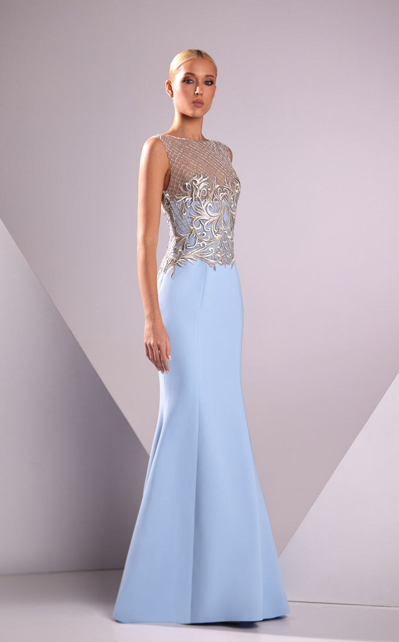 Edward Arsouni Couture FW24945 Light-Blue/Silver