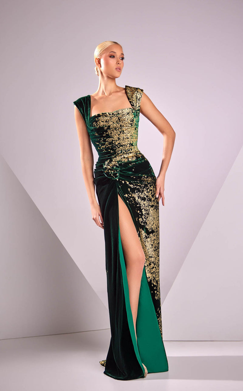 Edward Arsouni Couture FW24955 Emerald-Gold