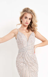 Jovani JVN04514BG Grey-Nude