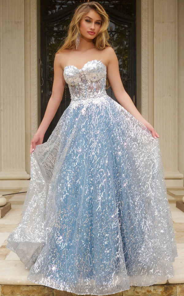 Jovani 08417 Light Blue