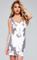 Jovani 24510 White/Silver