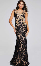 Jovani 38497 Black/Nude