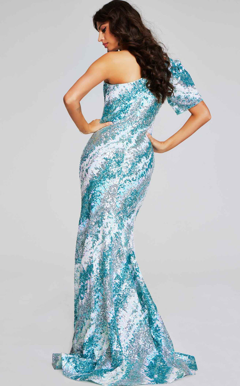 Jovani 39077 Green-Multi