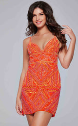 Jovani 39790 Orange-Multi