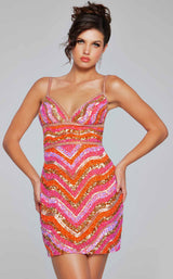 Jovani 39903 Orange-Multi