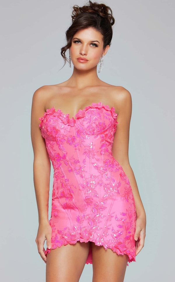 Jovani 40380 Neon-Pink