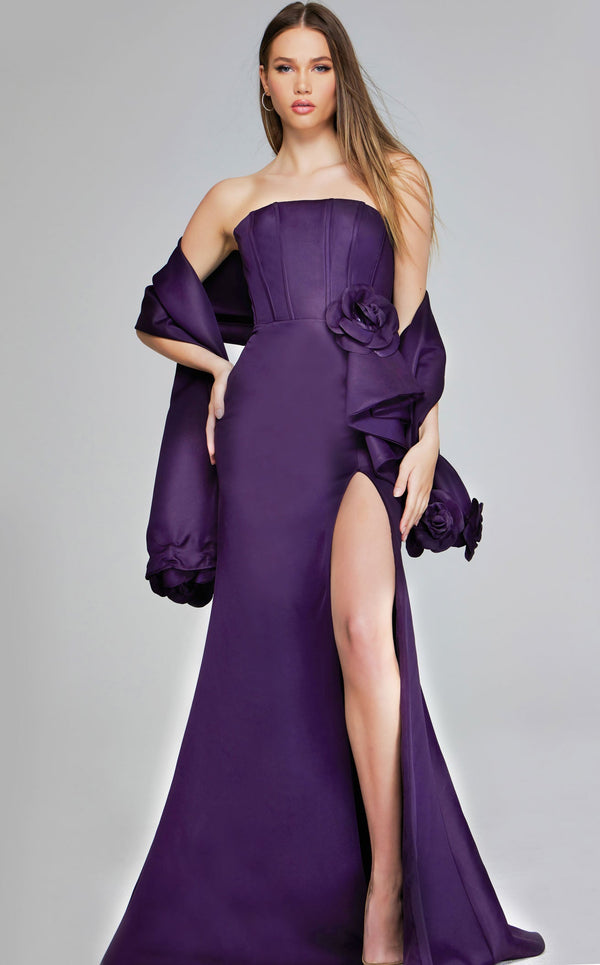 Jovani 40592 Eggplant