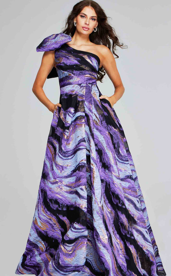 Jovani 40695 Purple-Multi