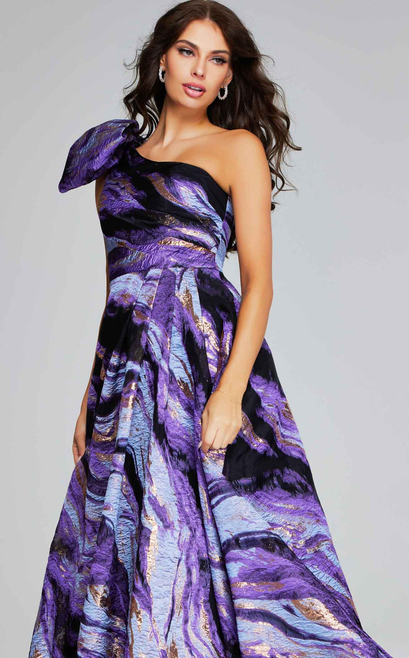 Jovani 40695 Purple-Multi