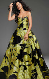 Jovani 42435 Yellow Black