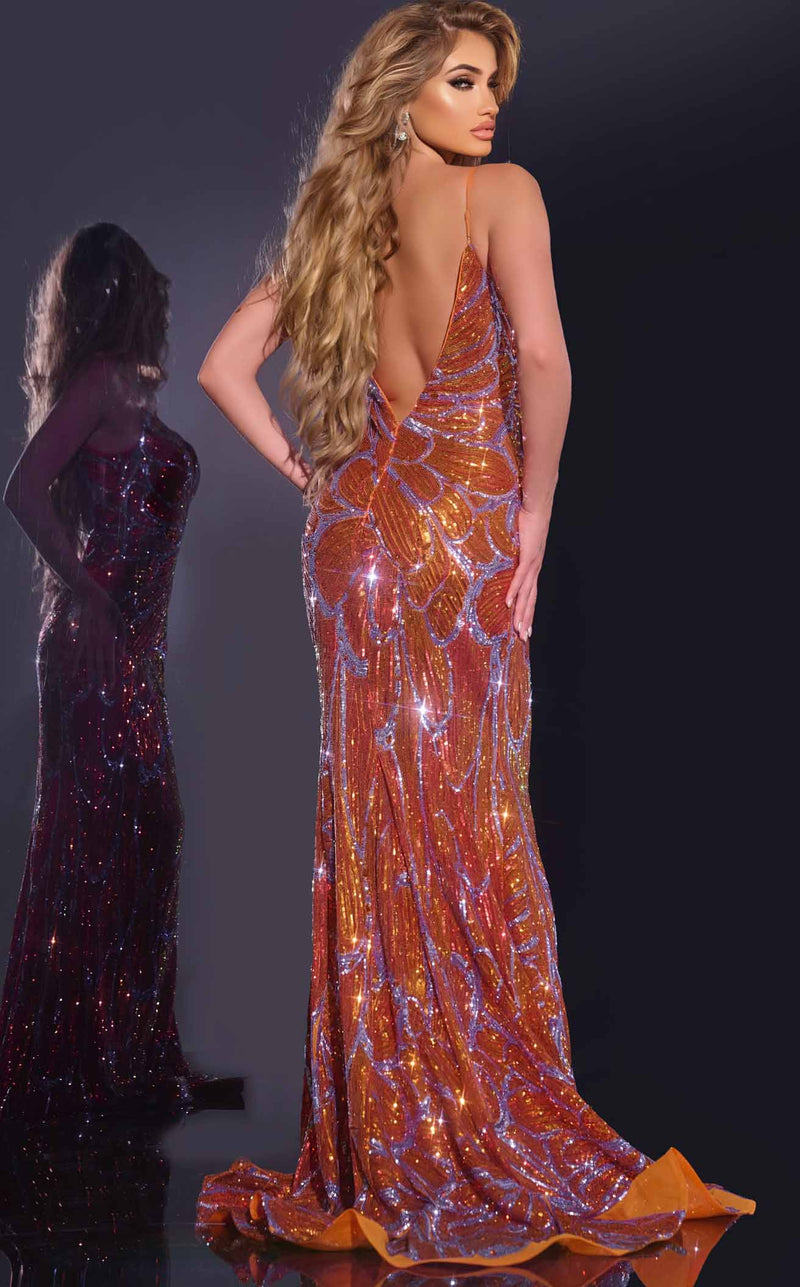 Jovani 42600 Orange/Lilac