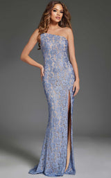 Jovani 43753 Blue/Nude