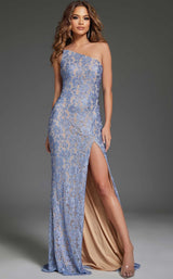 Jovani 43753 Blue/Nude