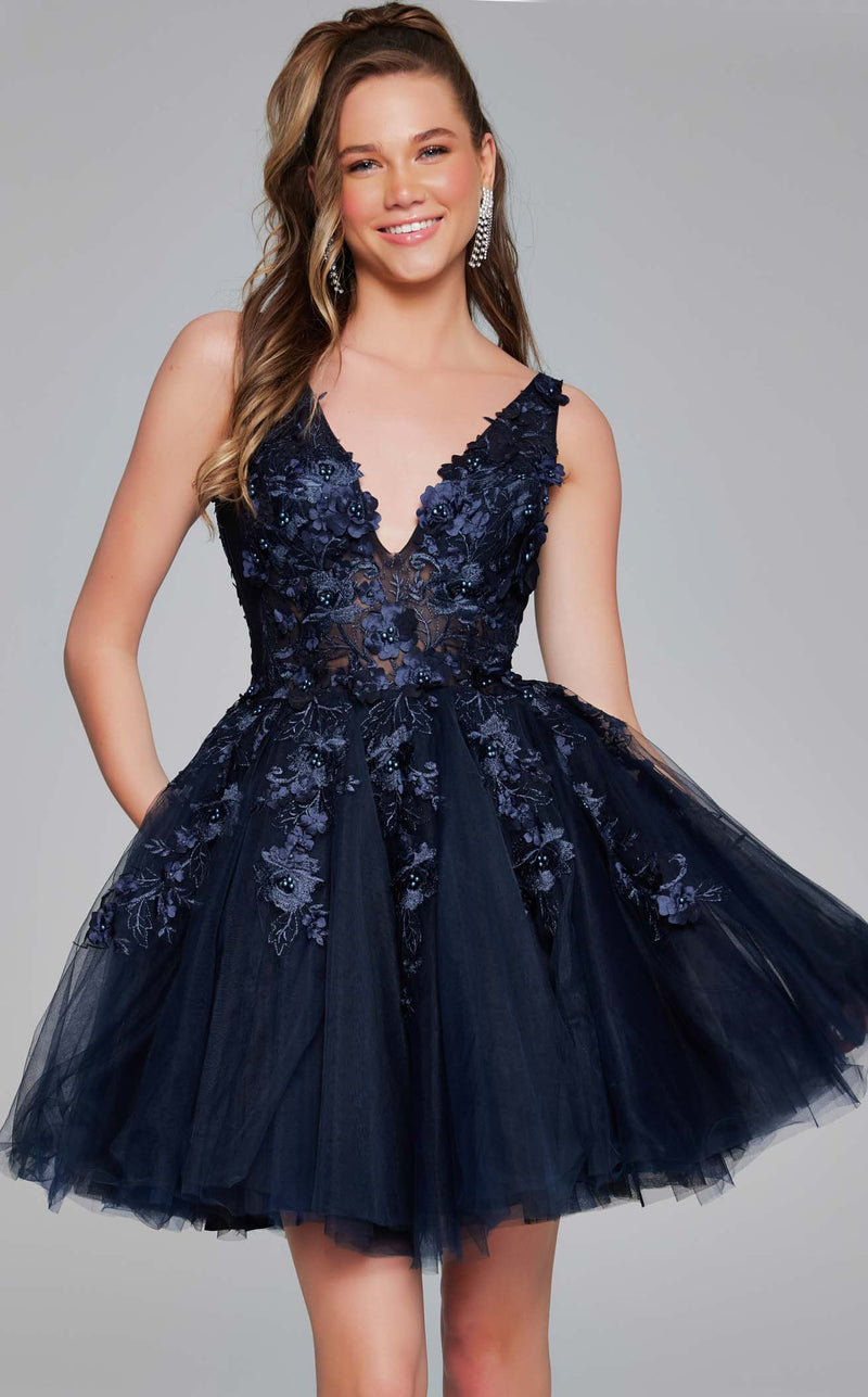 Jovani 63987 Navy-Black