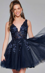 Jovani 63987 Navy-Black