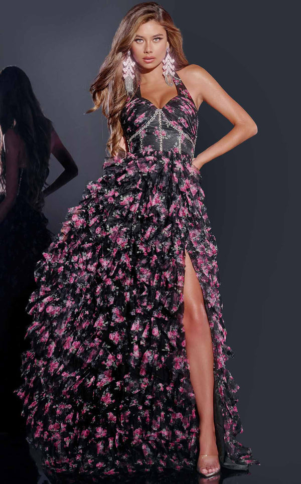 Jovani D5065 Black Multi