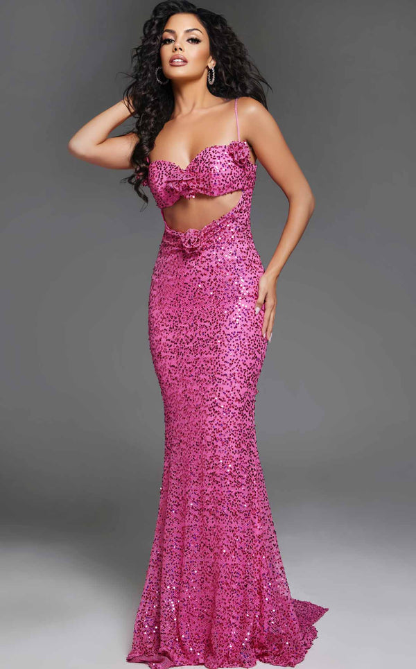 Jovani D5403 Hot Pink