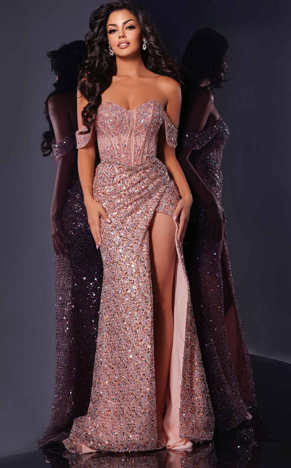 Jovani D6023 Taupe