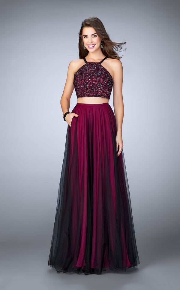 La Femme 24365 Black/Cranberry