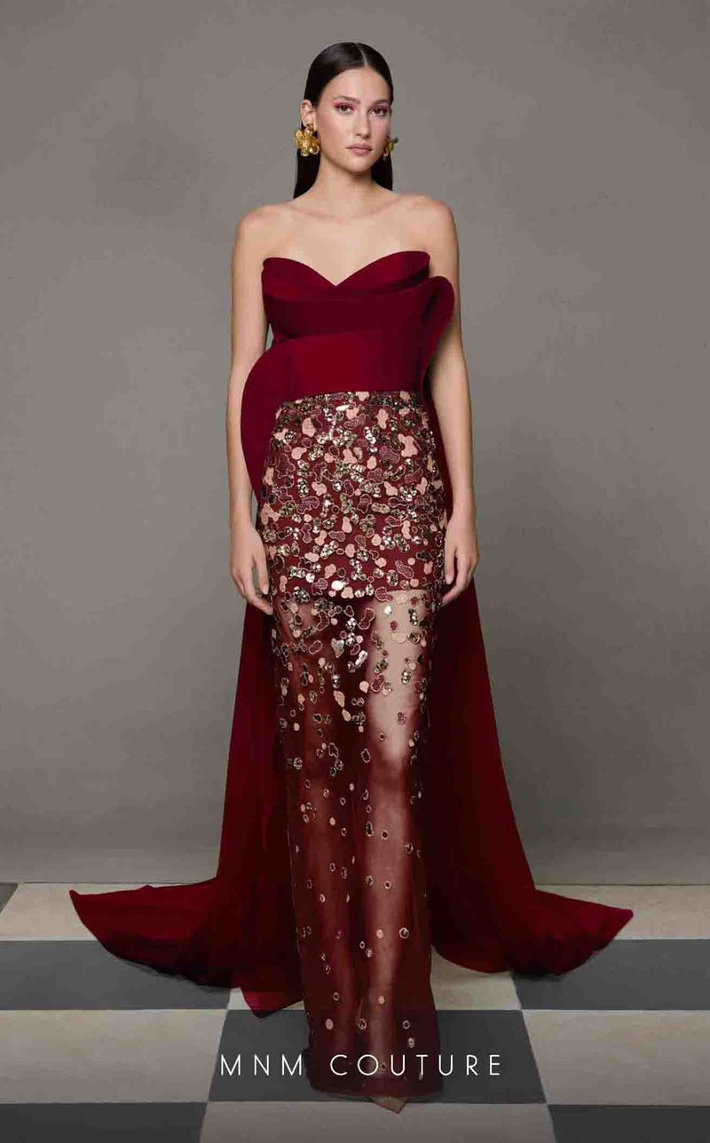 MNM Couture N0625 Burgundy