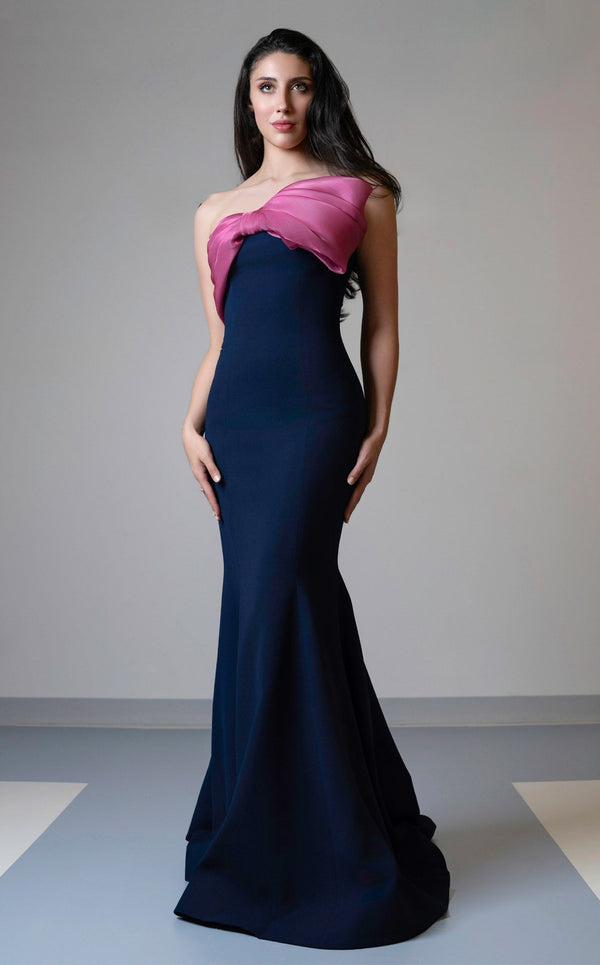 MNM Couture V07514 Navy-Pink