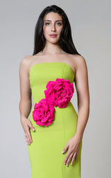 MNM Couture V07548 Green-Fuchsia