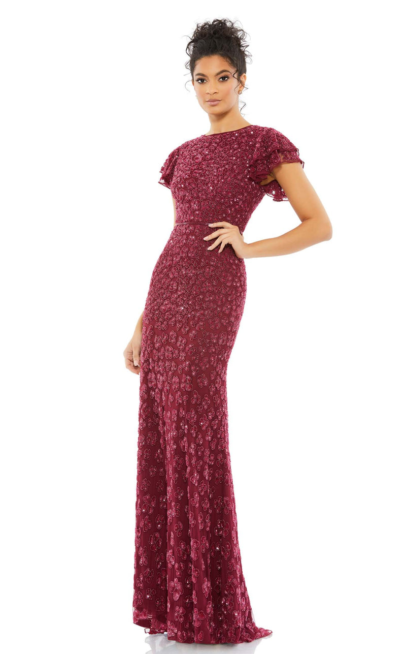 Mac Duggal 10748 Raspberry