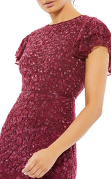 Mac Duggal 10748 Raspberry