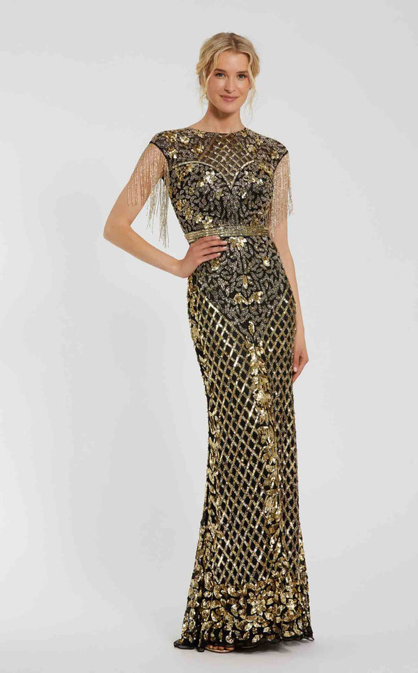 Mac Duggal 4908 Black/Gold