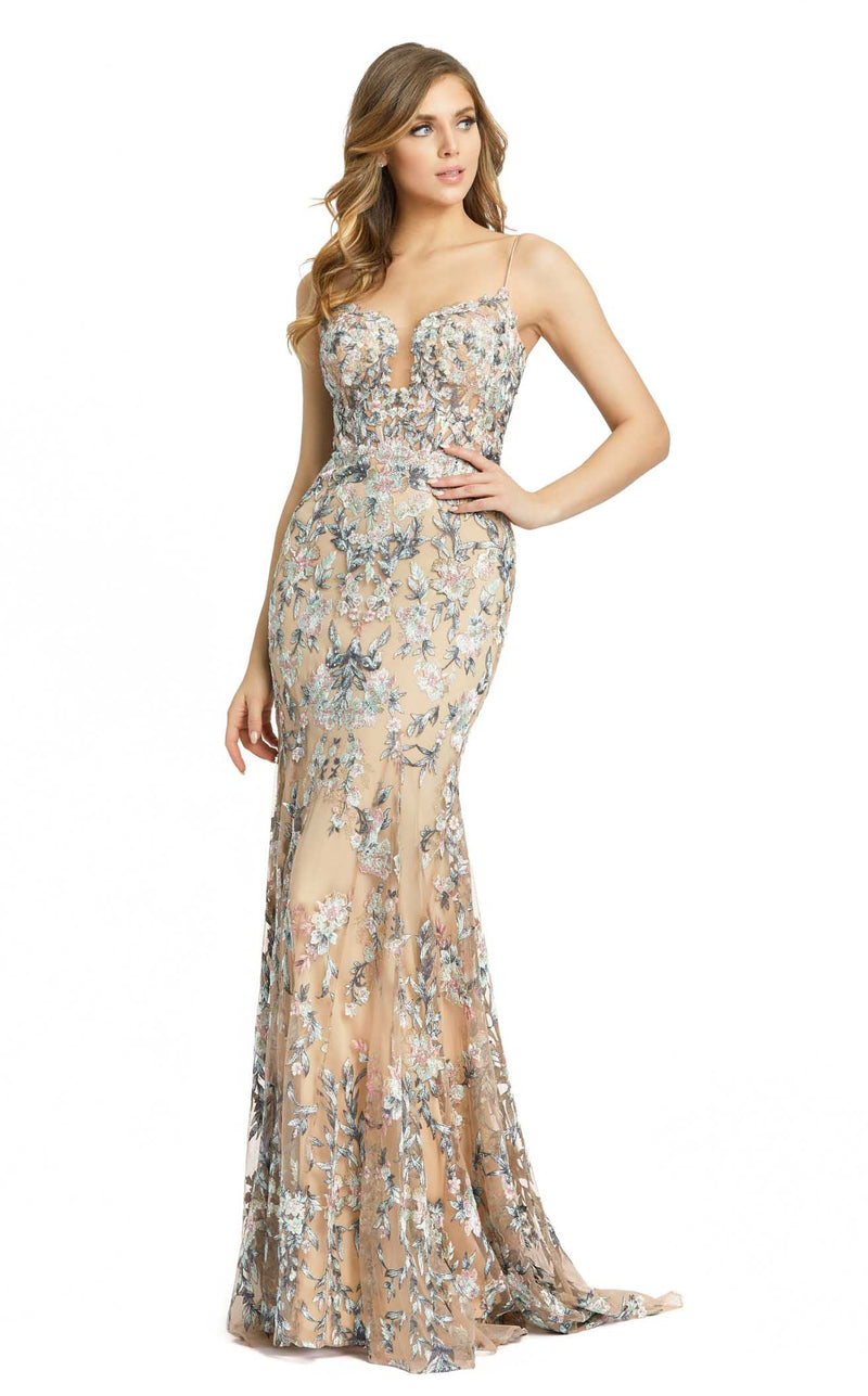 Mac Duggal A79313 Nude-Multi