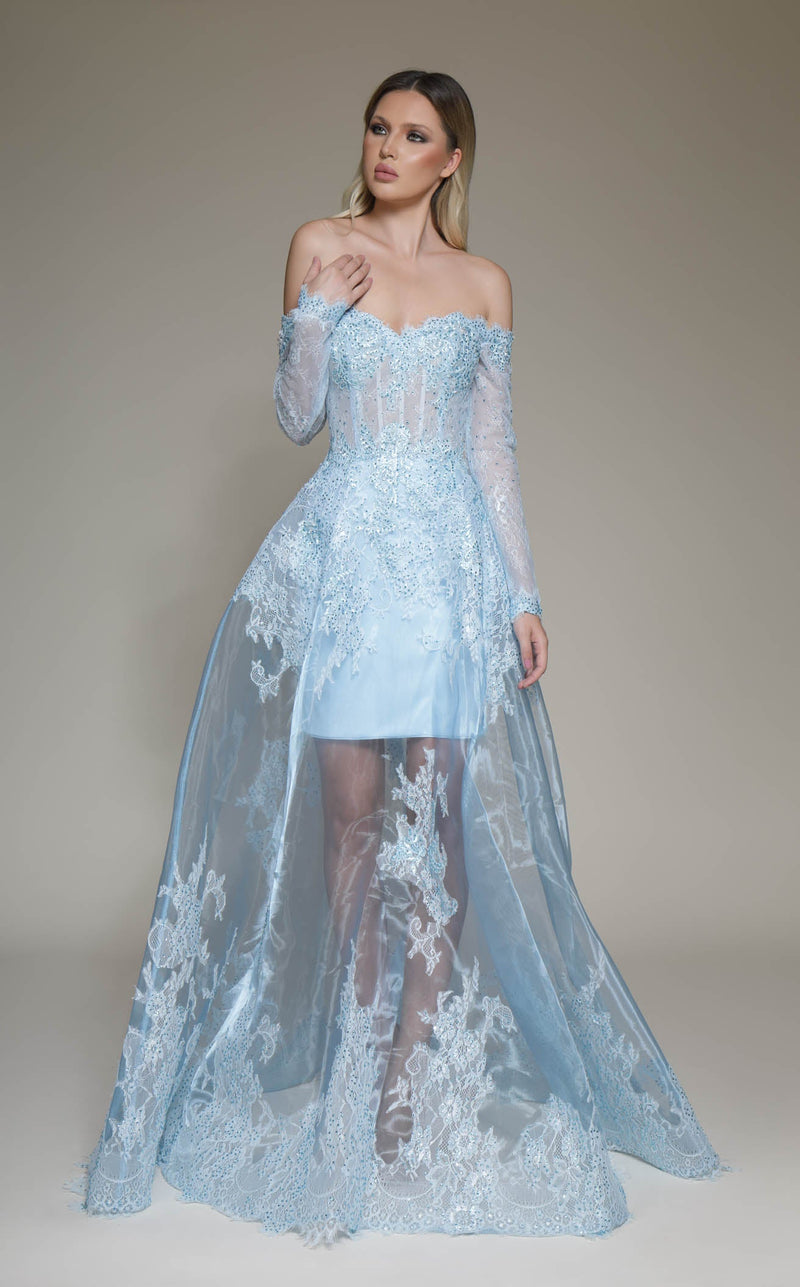 Modessa Couture M19085 Blue